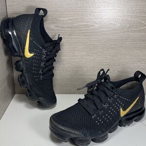 Nike Air Vapormax FlyKnit 2 Metallic Gold Black 2018 Women Size 7 942843-012